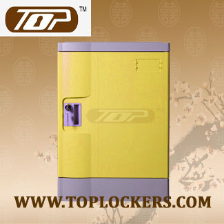 Four Tier Recyclable Lockers ABS Plastic, Yellow Color