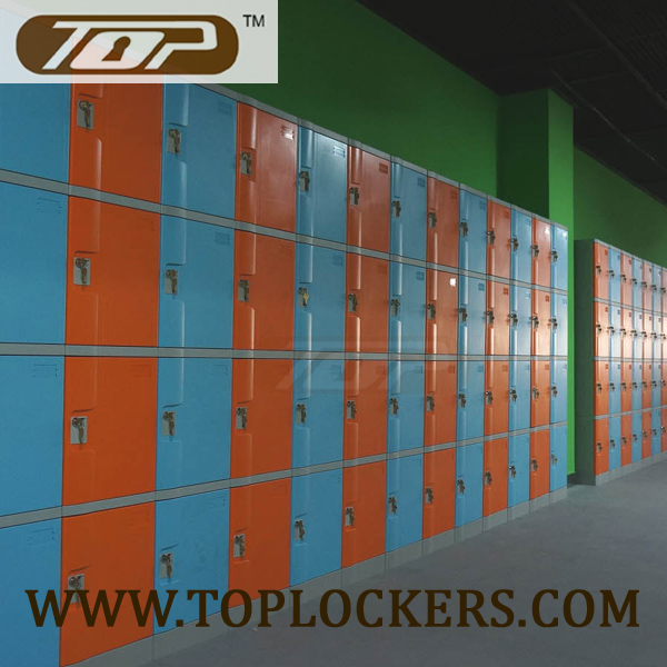 Four Tier Plastic Cabinets, ABS Knocked-Down Orange